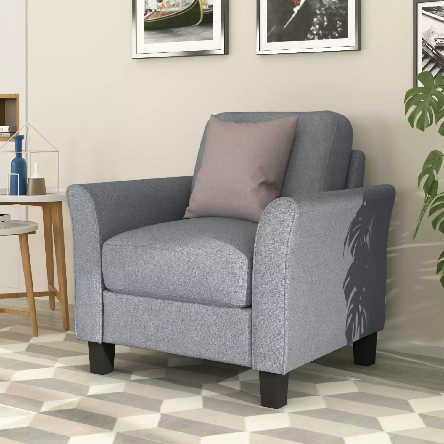 Armrest Single Sofa Living Room Furniture Easy to Clean GUTALOR