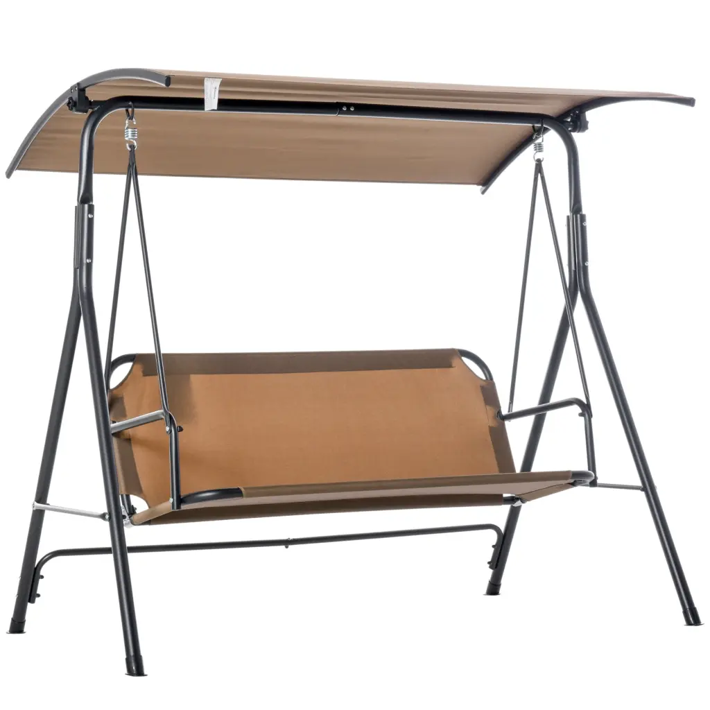 Outsunny 3 Person Porch Swing Stand Outdoor Swing Patio Porch or Garden aosom business