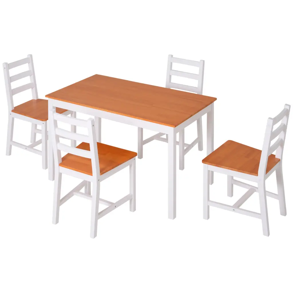 Homcom Dining Table Set 4 5 Piece Modern Kitchen Table and Chairs aosom business