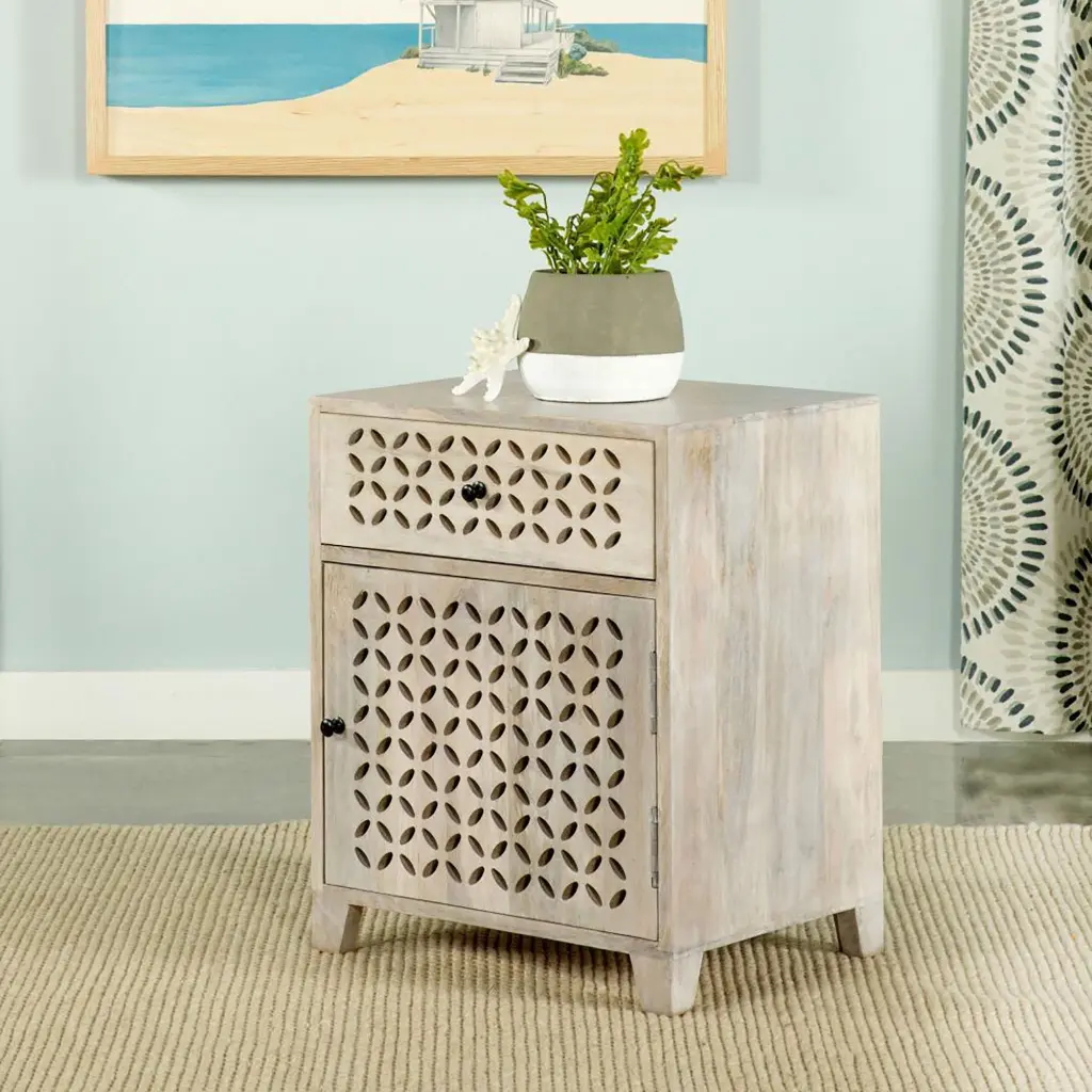 White Washed 1 Door Accent Cabinet Drawer Quality 1 2 Drawers White Finish furniture max