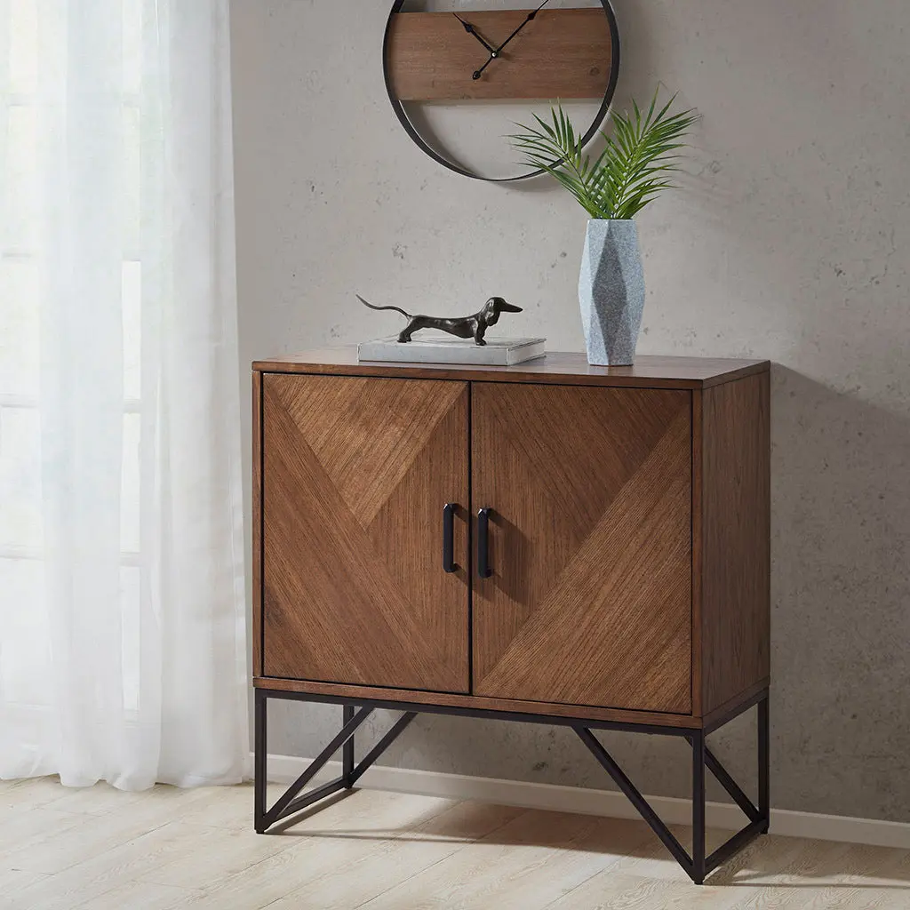 Brown Wood Accent Cabinet Home Decor jla
