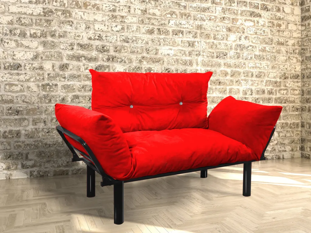 ADA Beautiful Red Foam Metal Seat furnia