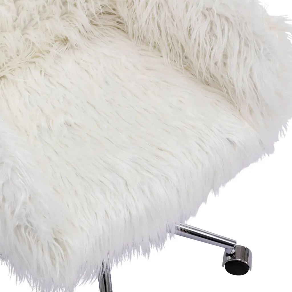 Hengming Modern Faux Fur Home Office Chair Fluffy Chair Girls Women hengming store
