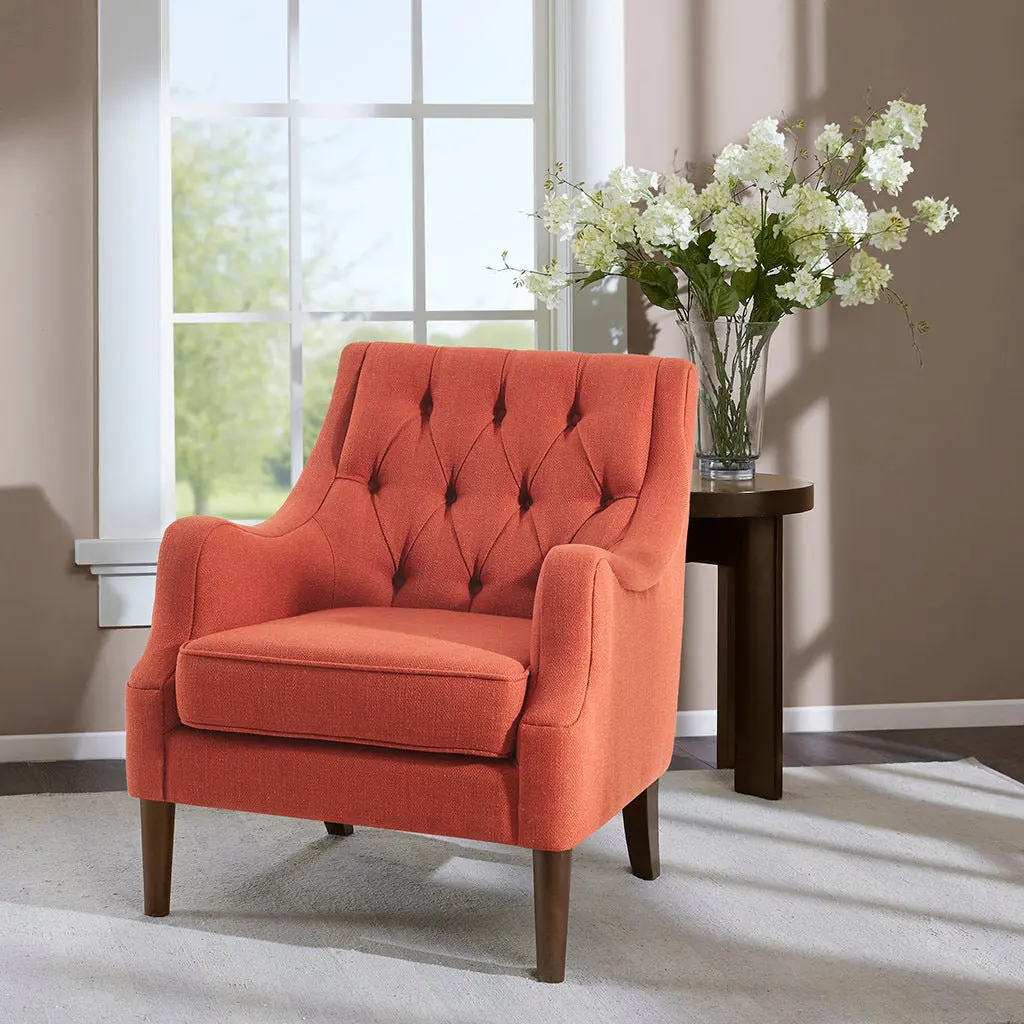 Button Tufted Accent Chair Spice Polyester Upholstered jla