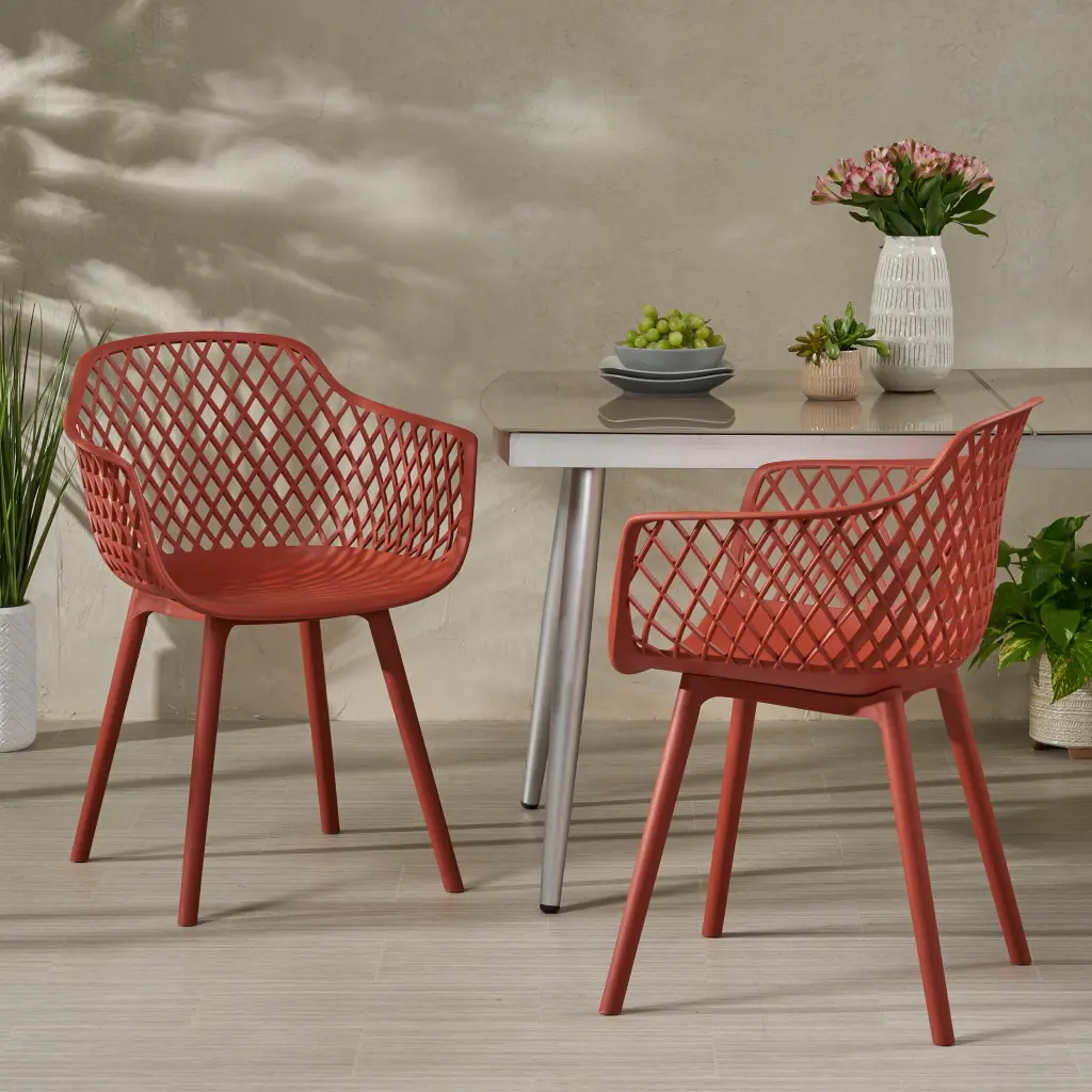 Poppy Chair Red Polypropylene Modern Design nh-ihave
