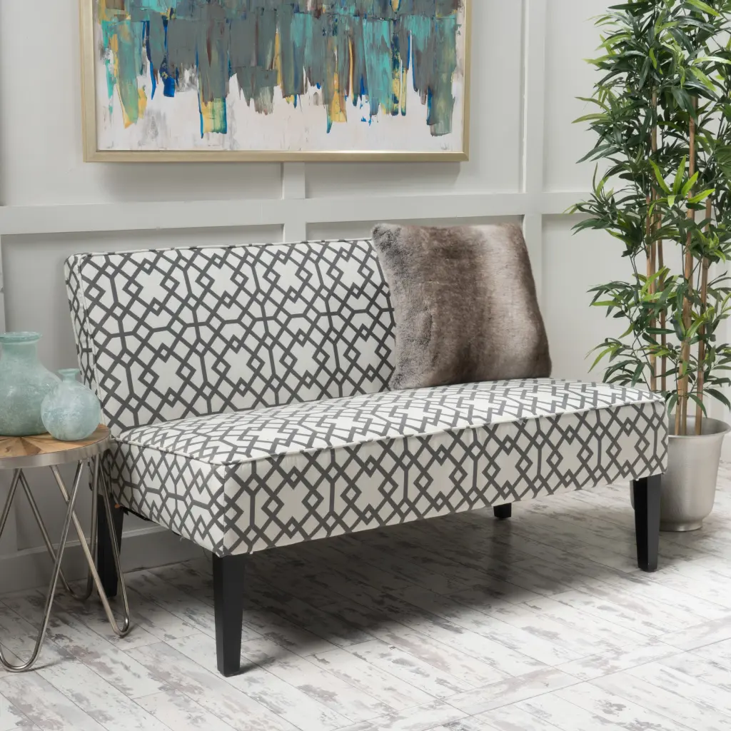 Seat Grey Fabric Accent Chair nh-inmax