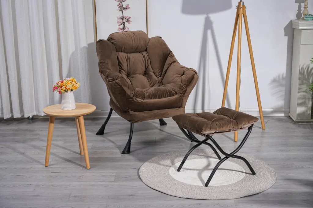 Living Room Chairs Modern Cotton Fabric Lazy Chair Accent Contemporary rnb