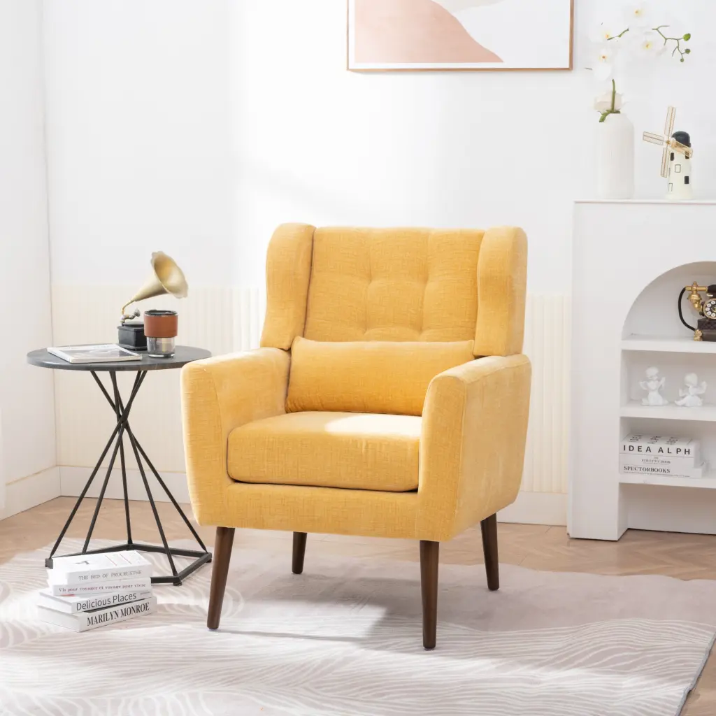 Modern Accent Chair Upholstered Foam Filled Living Room Chair Comfy rnb