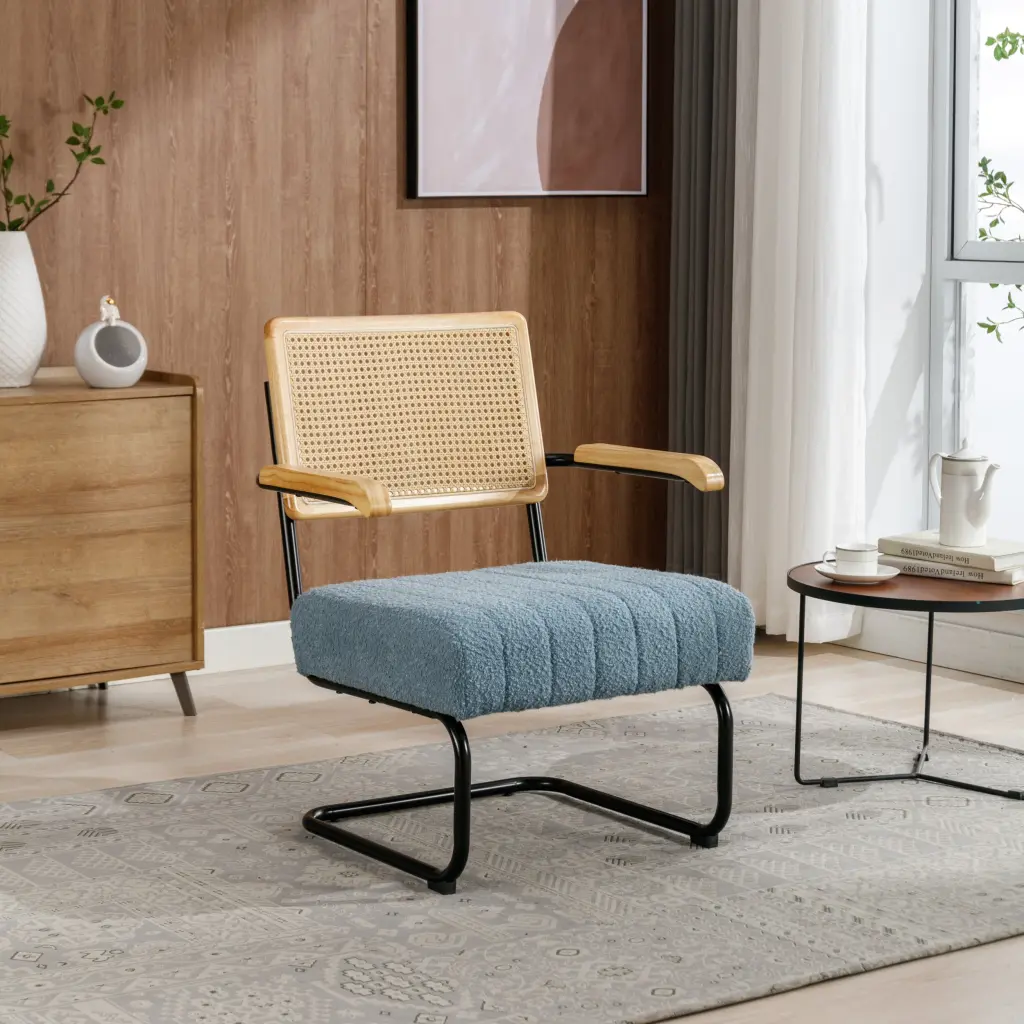 Coolmore Accent Chair Modern Industrial Slant Armchair Metal Frame w1539 coolmore