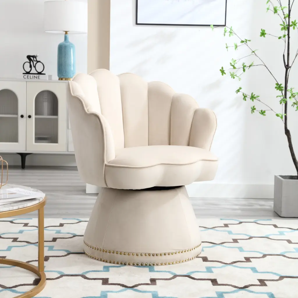 Coolmore Swivel Barrel Chair Comfy Round Accent Sofa Chair w1539 coolmore