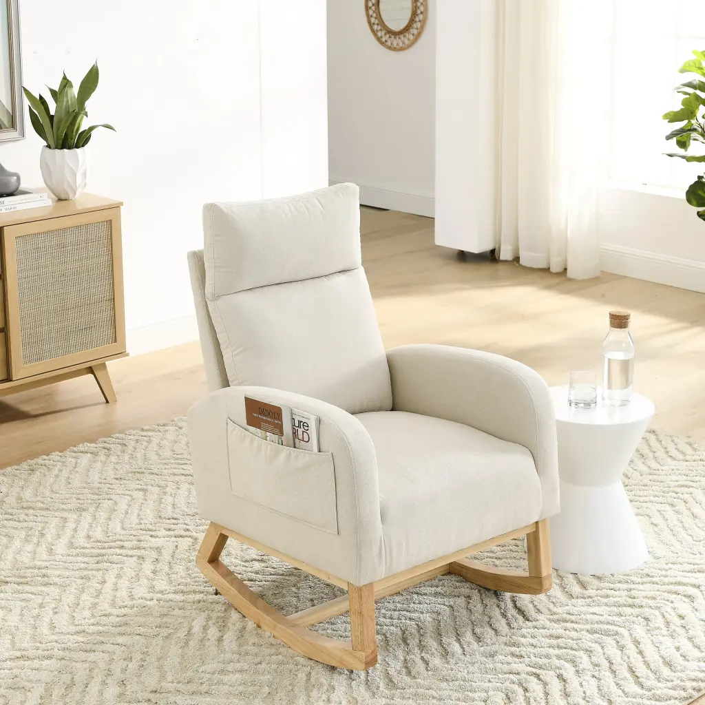 Video Welike 27.6W Modern Accent High Backrest Living Room Lounge Armchair welike furniture