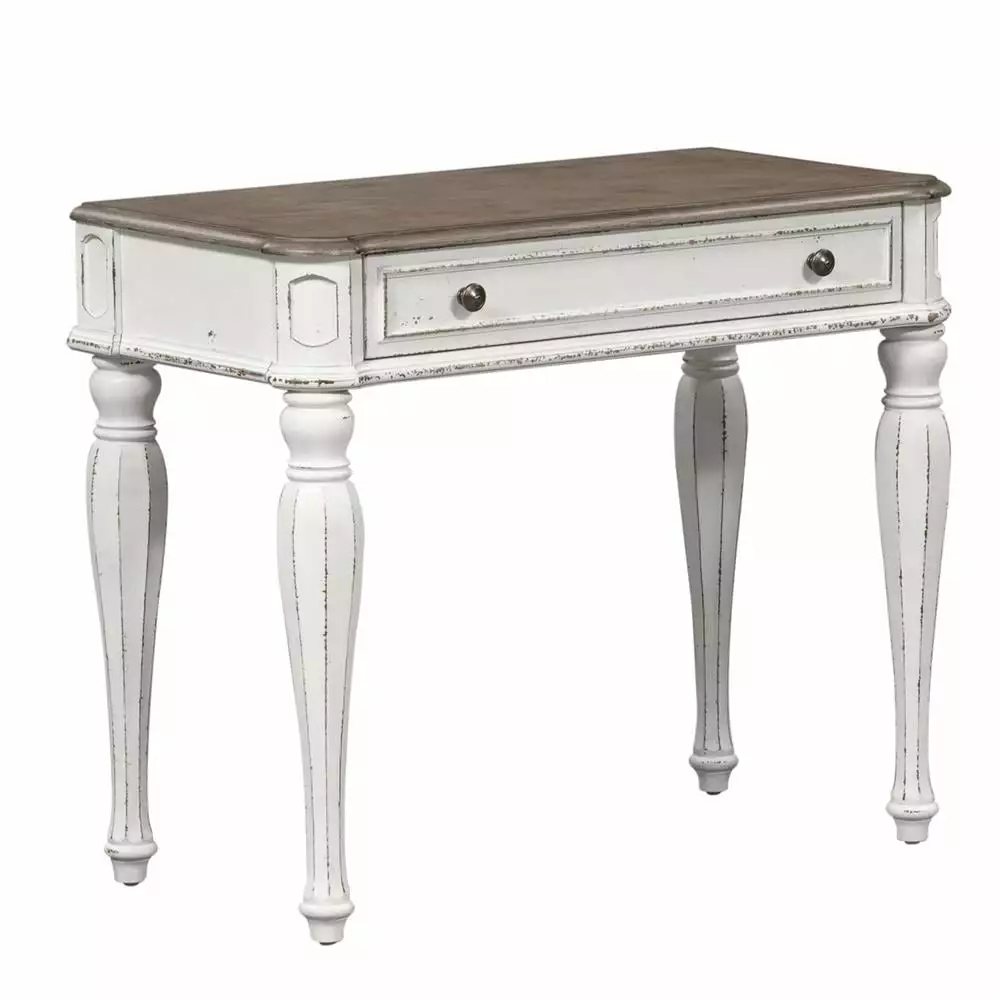Magnolia Manor Accent Desk White - Small Home Office Desk Stylish Design Liberty Furniture