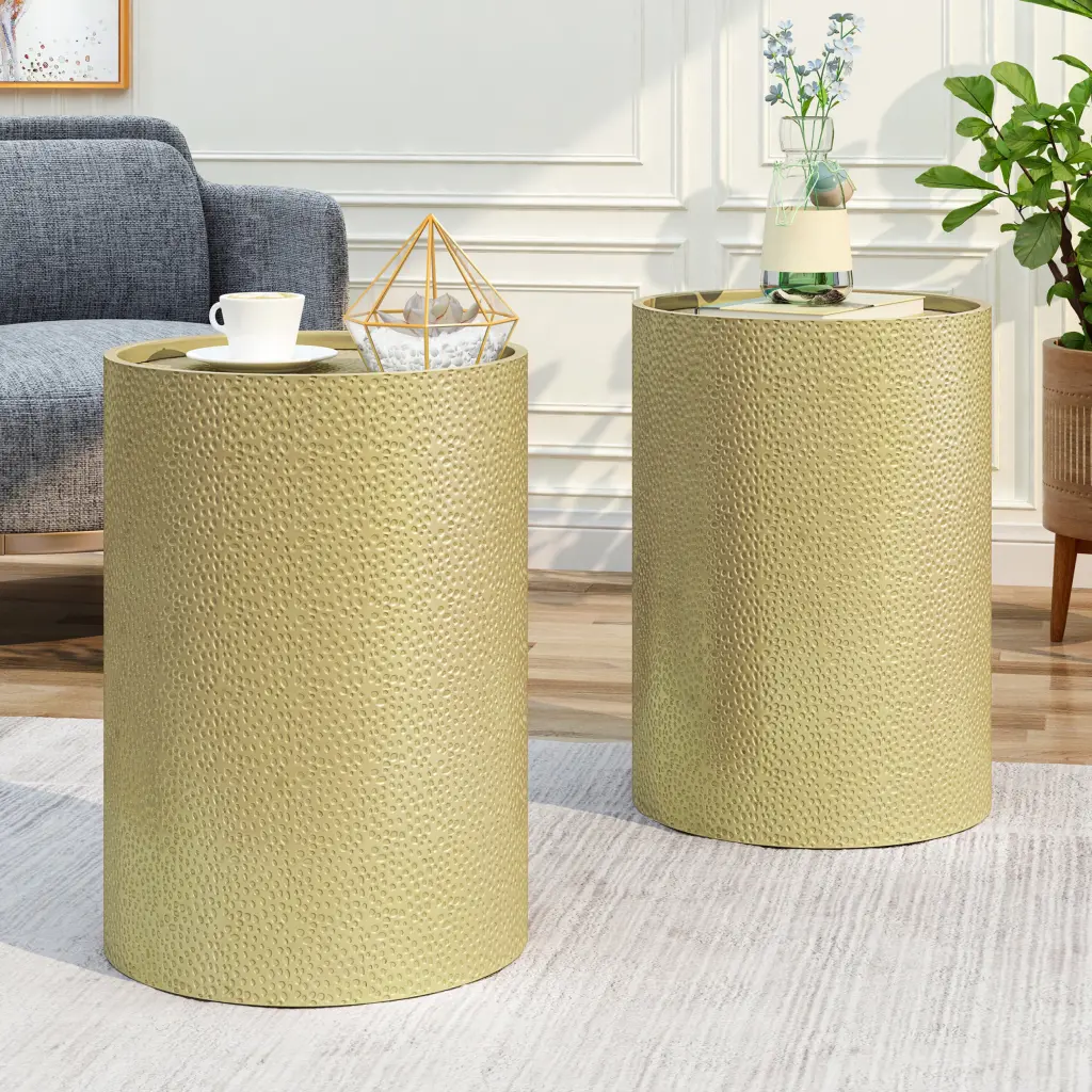 Metal Side Table Gold Iron nh-home living