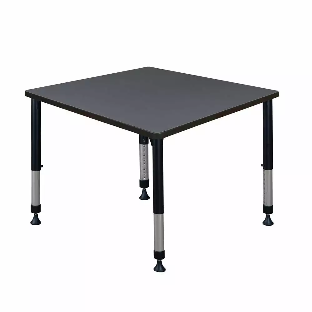 Belen Kox Kee 36 Square Height Adjustable Classroom Table Grey