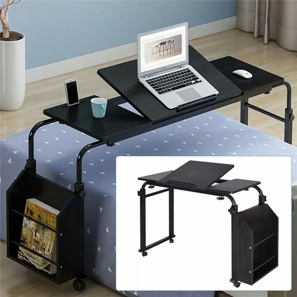 CNCEST Height Adjustable Laptop Desk Movable Computer Cart