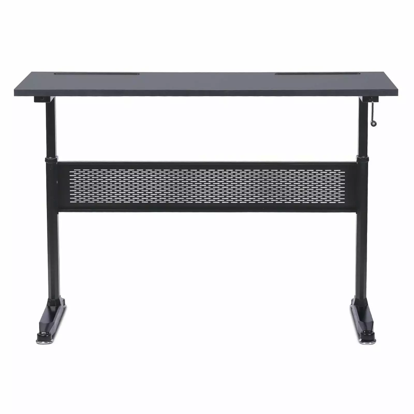 Ergomax Office ABC102BKTT Height Adjustable Crank Desk Table Top Black