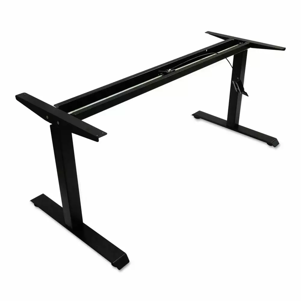 Alera AdaptivErgo Sit-Stand Pneumatic Height-Adjustable Table Base 59.06 x 28.35 x 26.18 to 39.57 Black