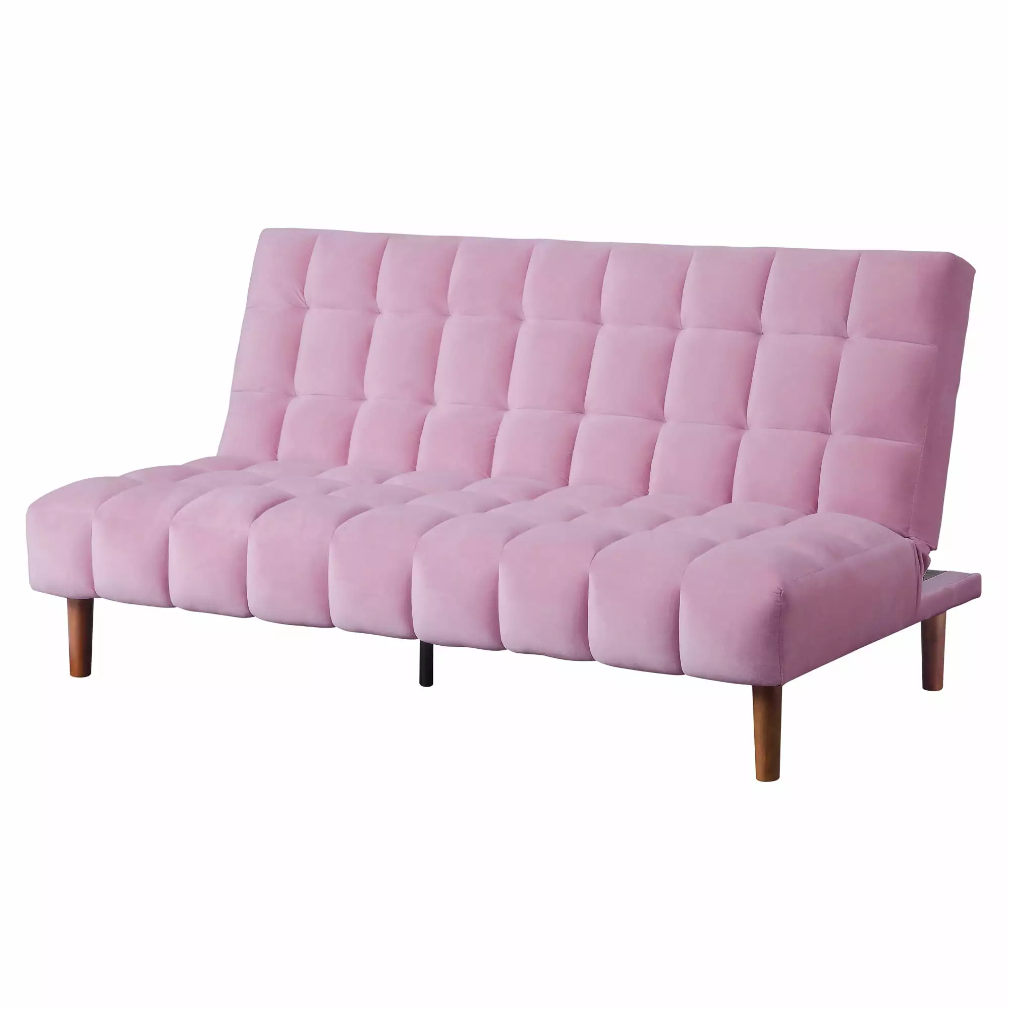 ACME Yolandi Adjustable Sofa Pink Dark Walnut Legs Acme Furniture