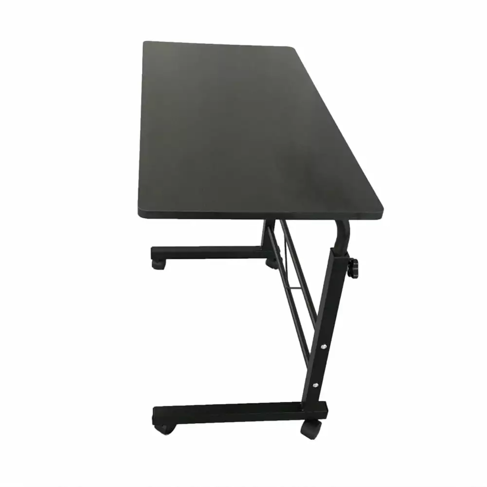 Yesfashion Black Adjustable Height Standing Desk Movable Computer Table Pipe Rack