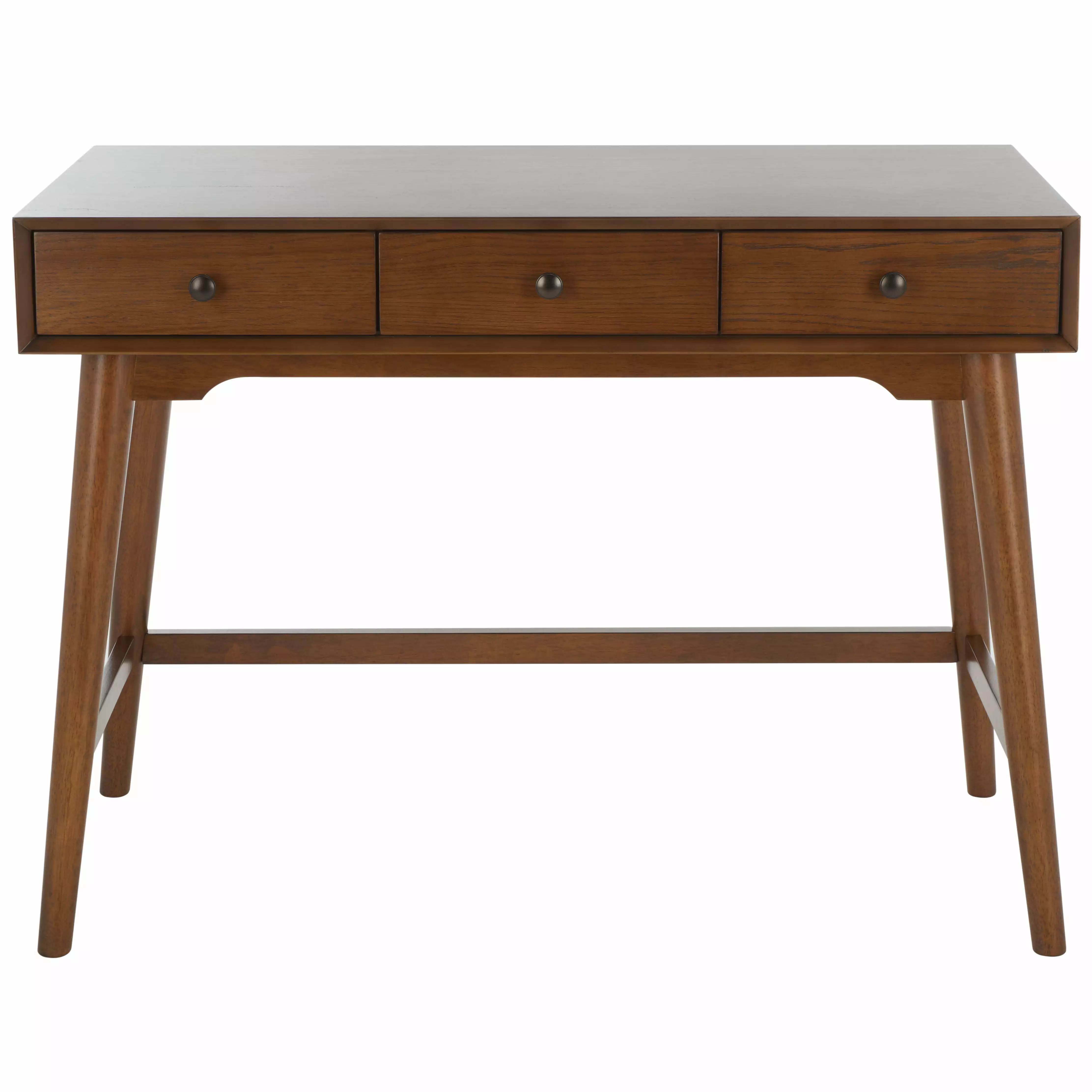 SAFAVIEH Scully Amish 3 Drawer Rectangle Wood Desk Oak Finish