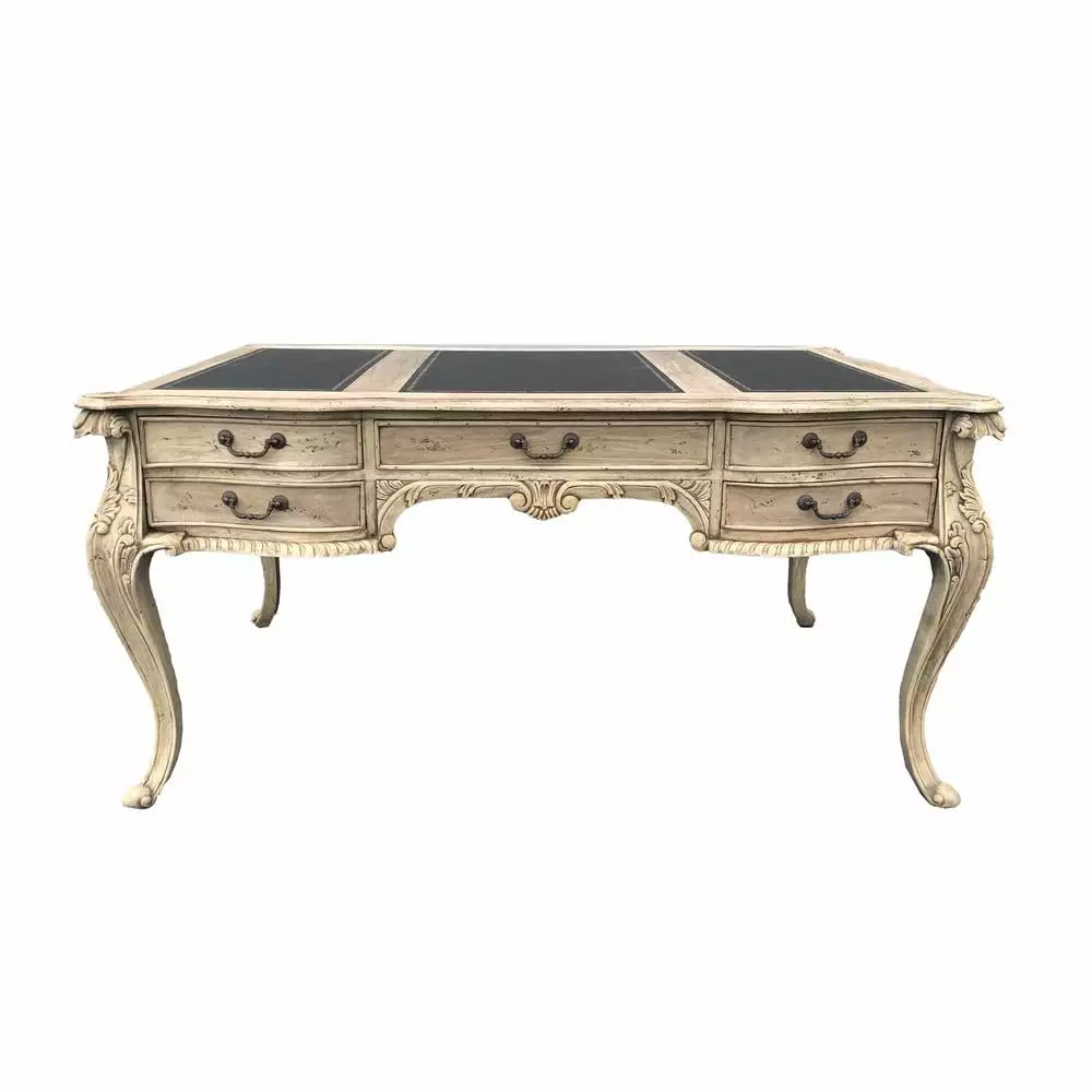 Natural Mahogany Large Chippendale Writing Desk - Antique Style Office Furniture AFD Home