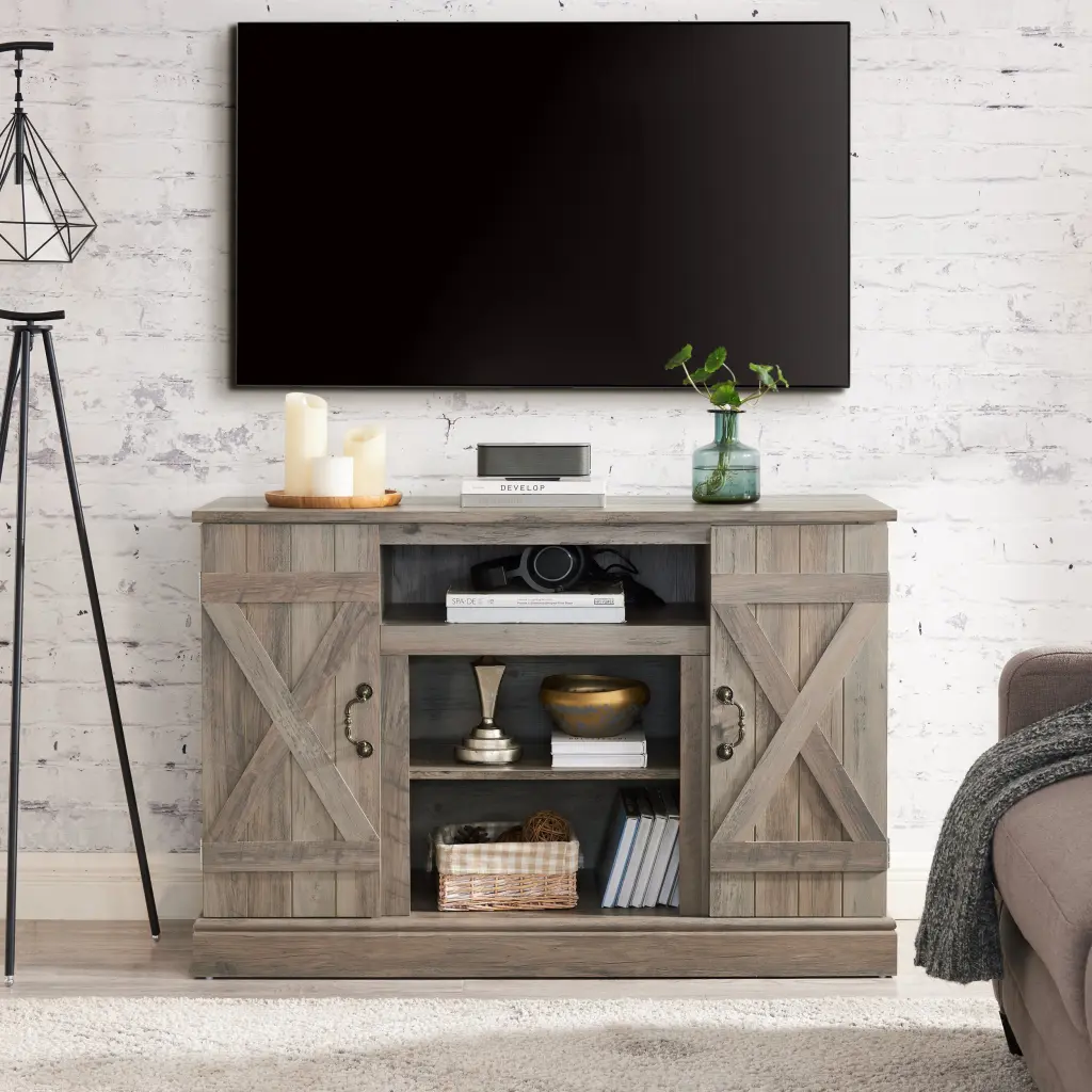 Farmhoutilize Timeless Media TV Stand Antique Entertainment Console TVs up to 65 Inches rnb
