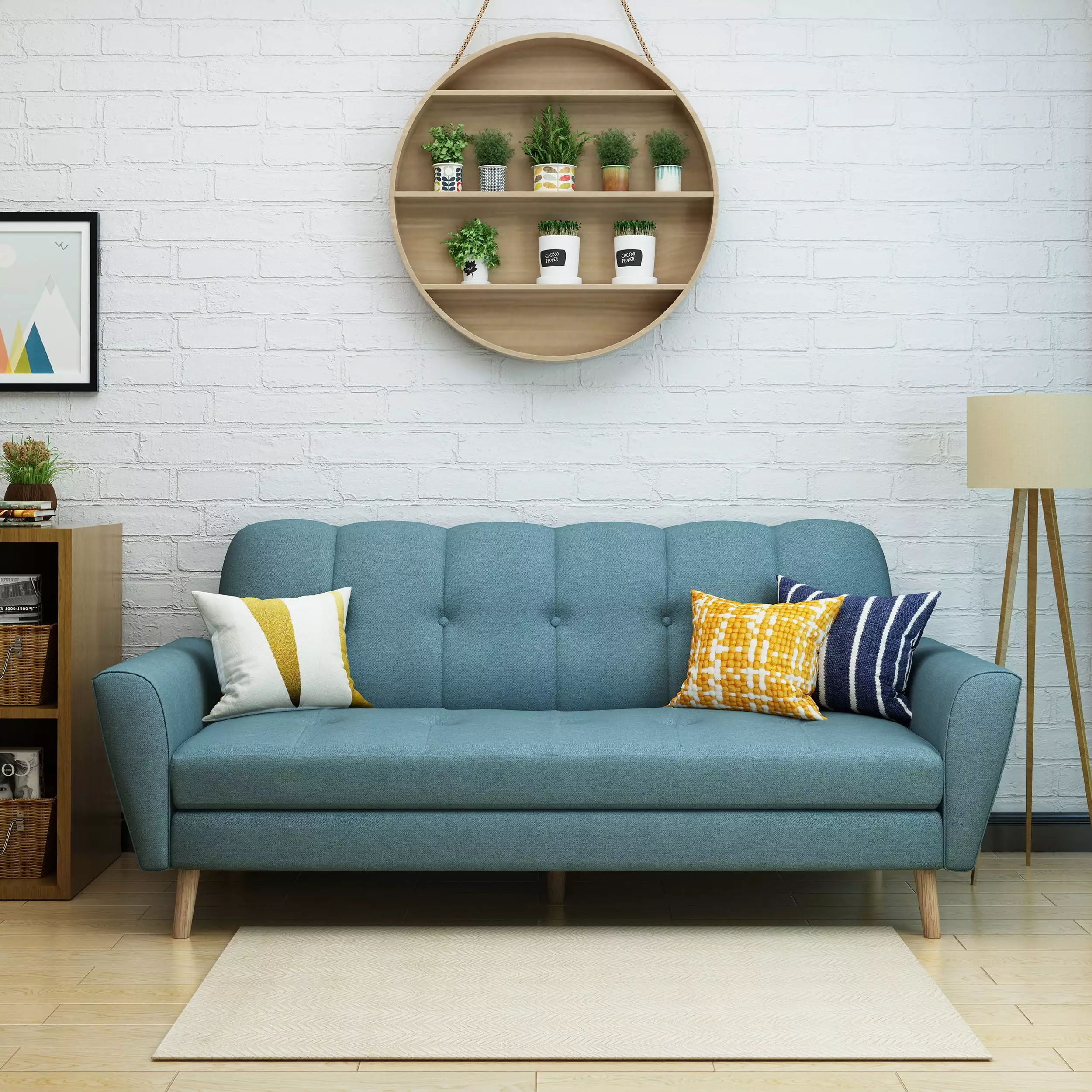 CoSoTower 71.3 Flared Arm Sofa - Elegant Living Room Seating Unique Design