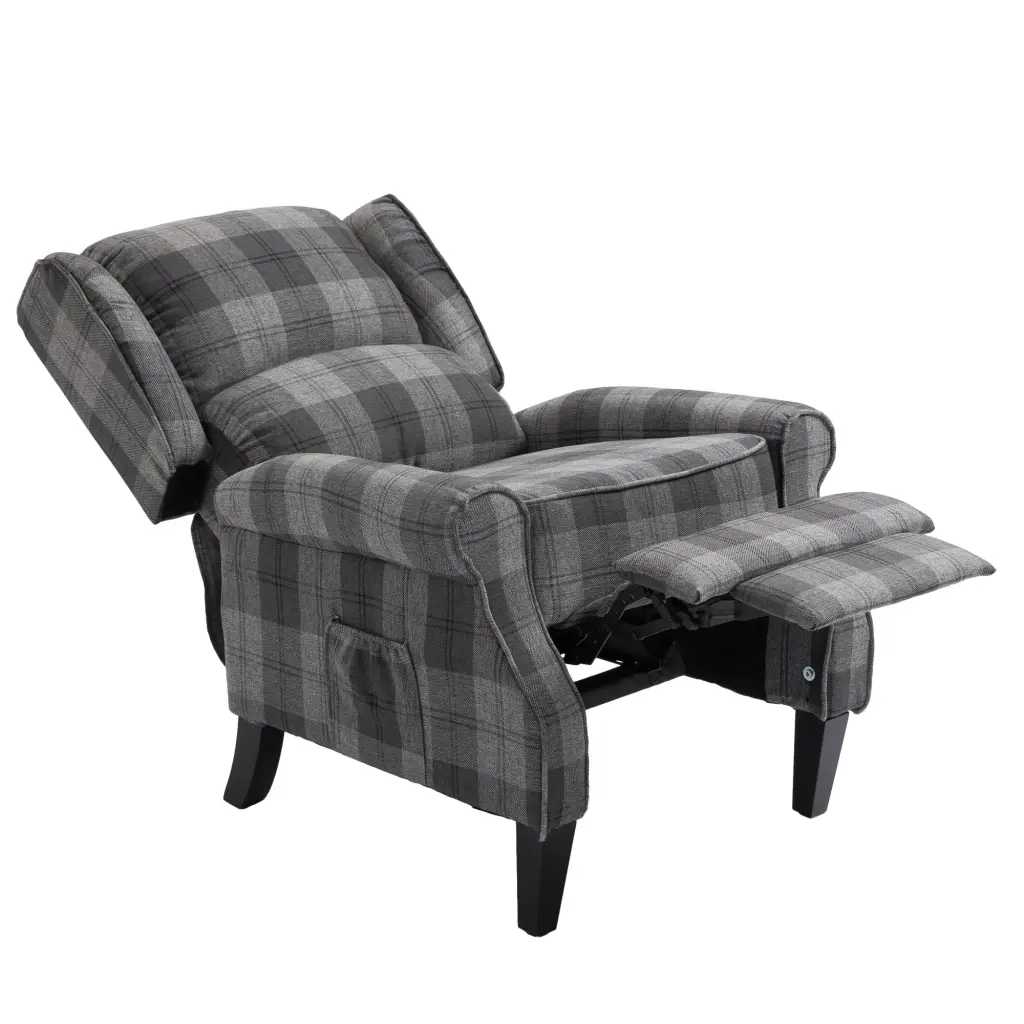 Vintage Armchair Sofa Cozy Upholstered Leisure Recliner Chair Living Room hortus oasis