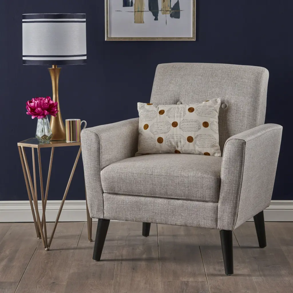 Club Chair Beige Fabric Comfortable Living Room Armchair Relaxing nh-ihave