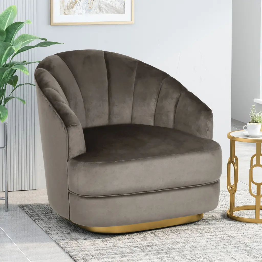 Arm Chair Grey Velvet nh-purenest