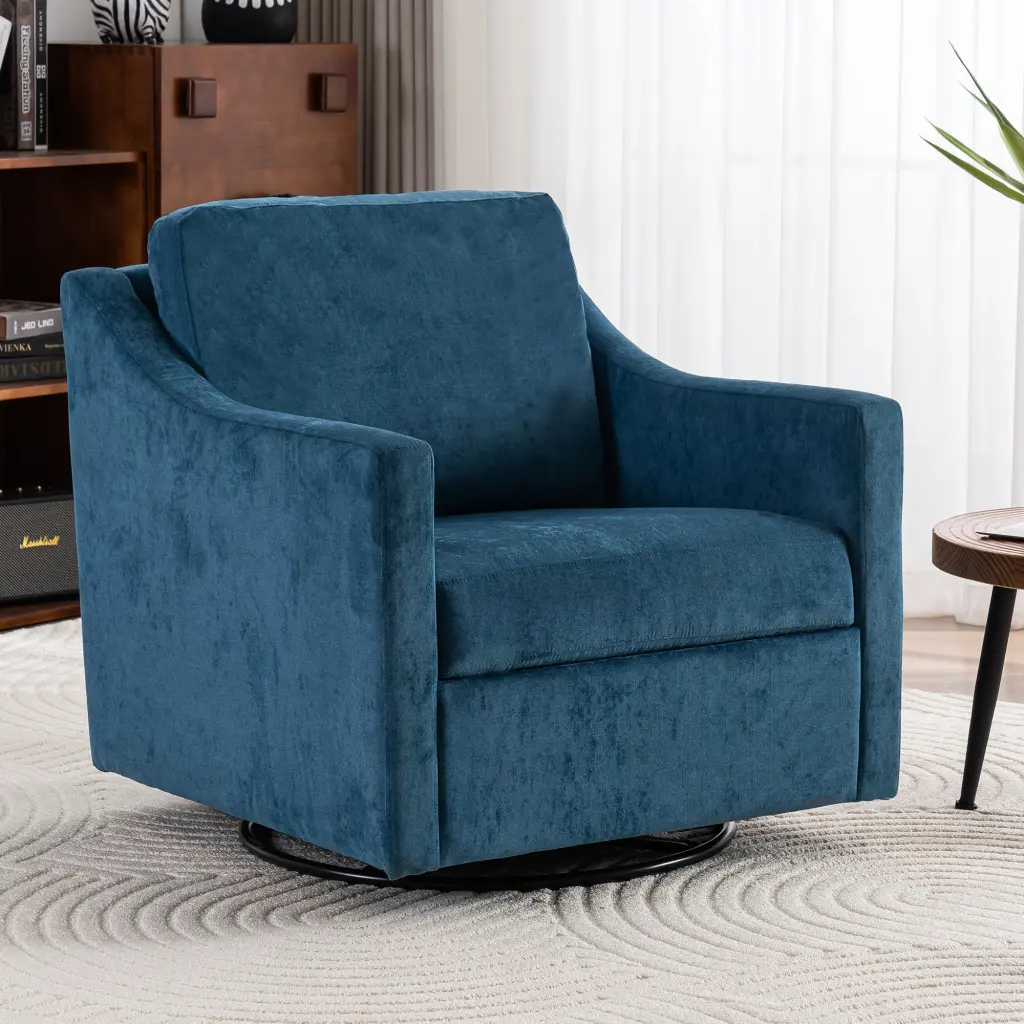 Large Swivel Chair Upholstered Armchair Modern Skin Friendly rnb