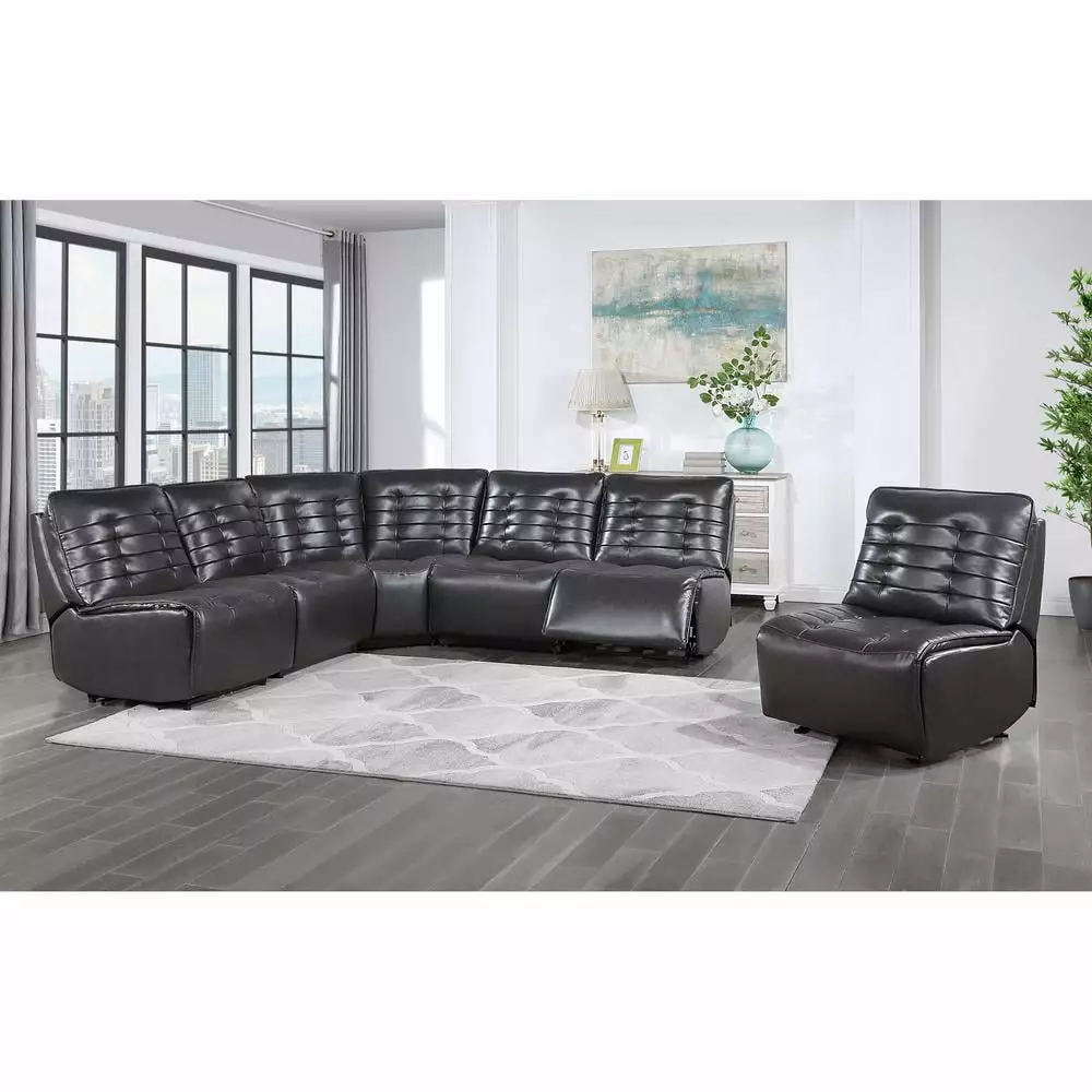 Global Furniture Blanche Charcoal Power Armless Recliner Chair Global Furniture USA