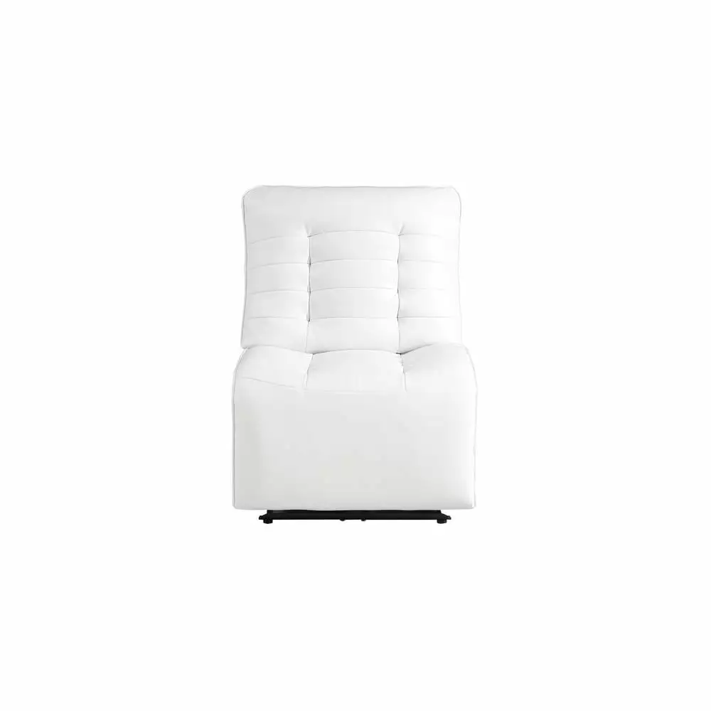 Global Furniture Blanche White Power Armless Recliner Chair Global Furniture USA