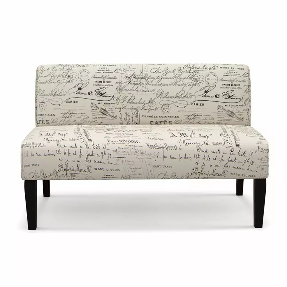 Kadyn Modern Recliner Sofa - Armless Upholstered Small Sofa Bedroom, Living Room, Apartment Beige/Multicolor