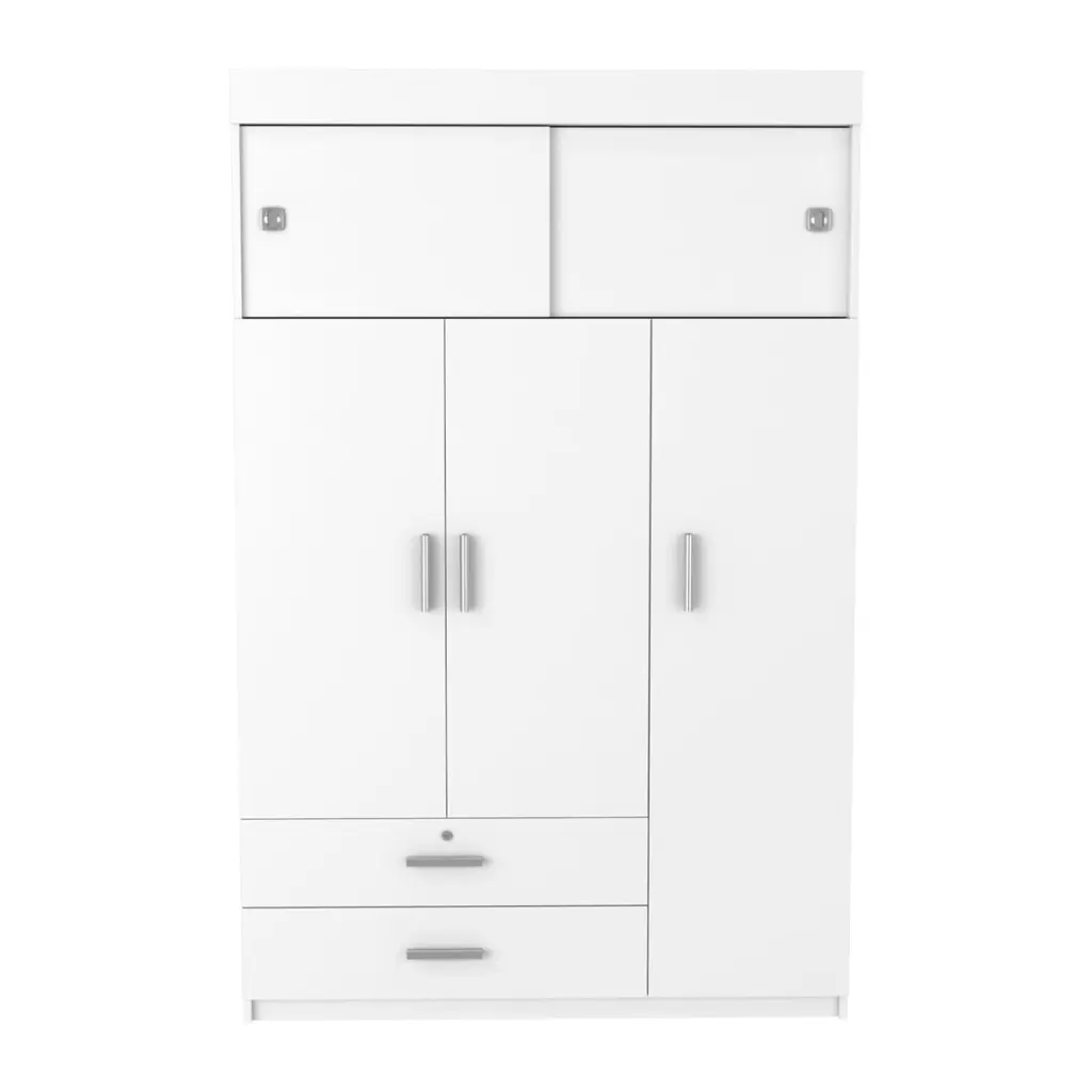 Armoire Chaplin Bedroom White Particle Board Engineered Wood Wardrobe treevol furniture
