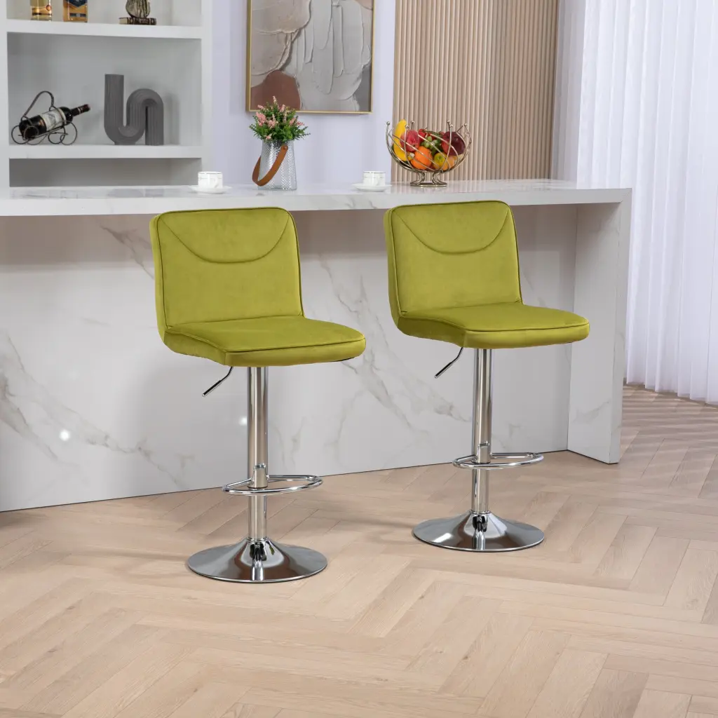 Coolmore Bar Stools Back and Footrest Counter Height Dining Chairs coolmore w-395