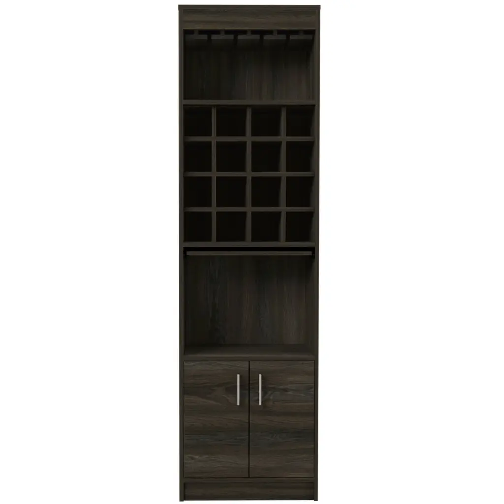 Bar Cabinet Modoc Living Room Espresso Particle Board treevol furniture