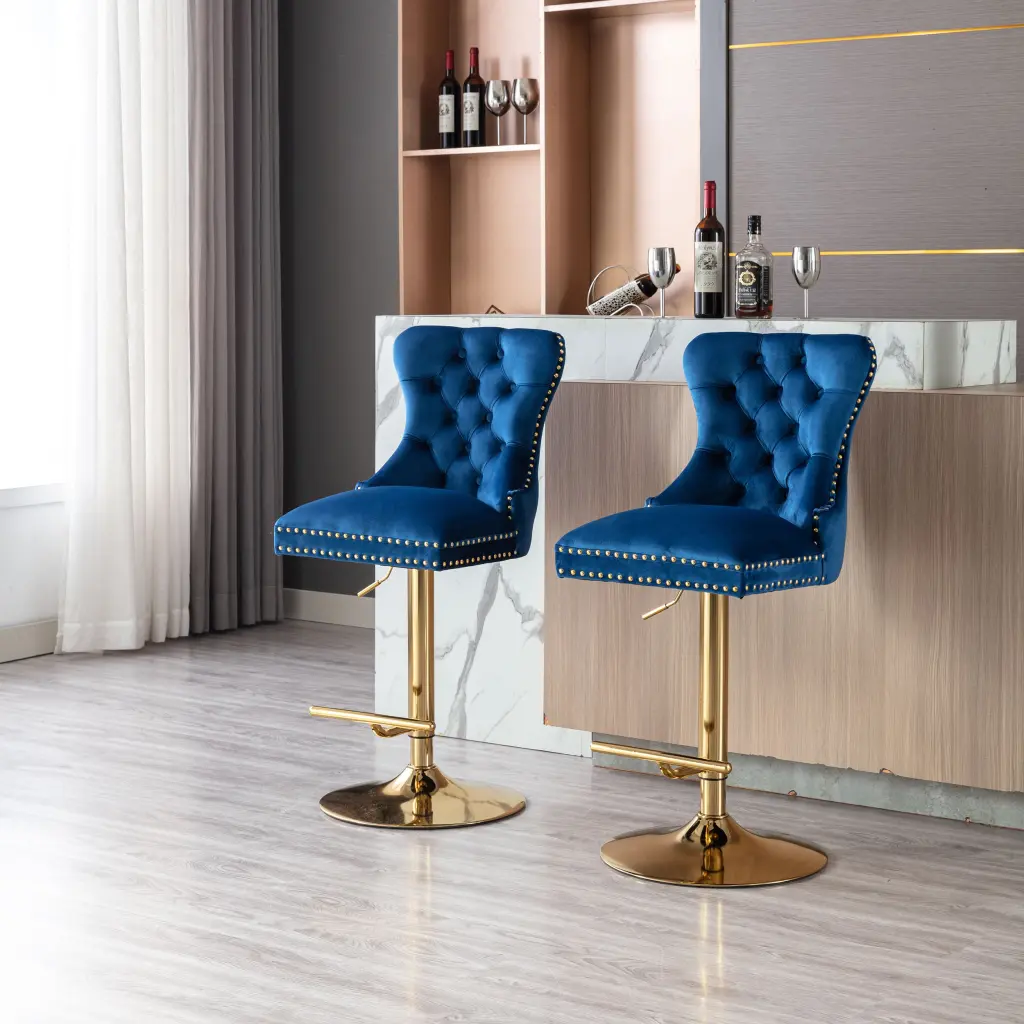 Swivel Bar Stools Set 2 Modern Adjustable Counter Height Bar Chairs chairus
