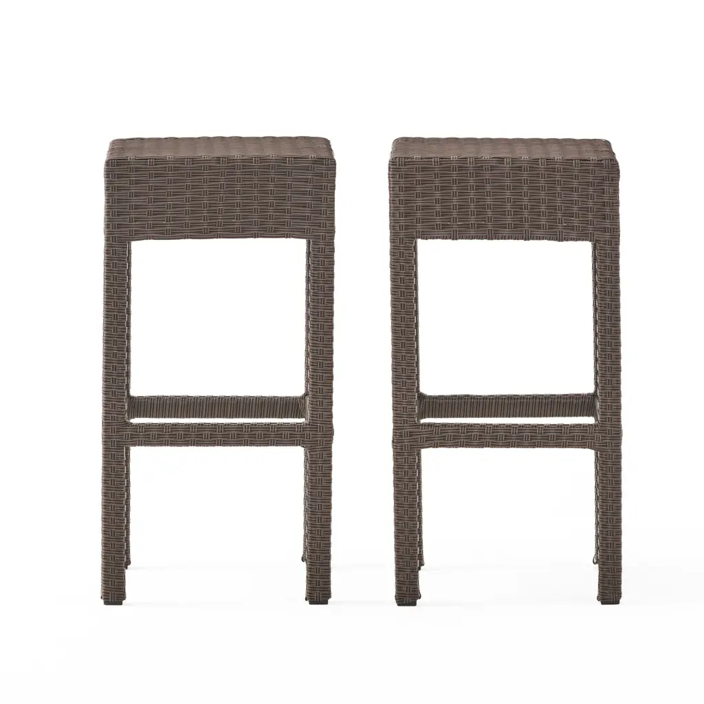 Trinidad Barstool Dark Brown Rattan nh-bc furniturings