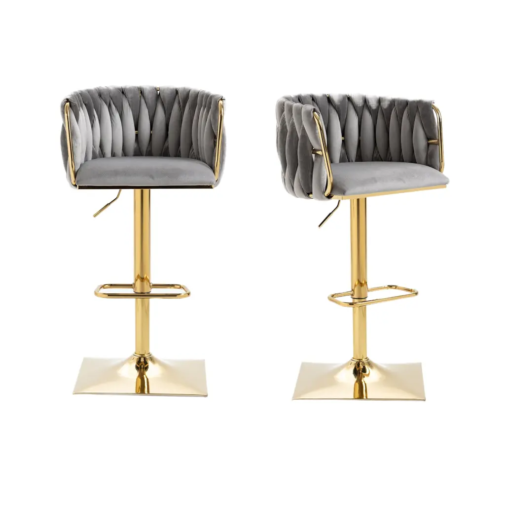 Coolmore Vintage Bar Stools Back And Footrest Counter Height Dining Stools w1539 coolmore