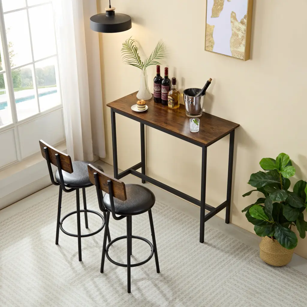 Soft Bag Bar Stool And Dining Table Three Piece Set Modern Kitchen Furniture yanshangwu
