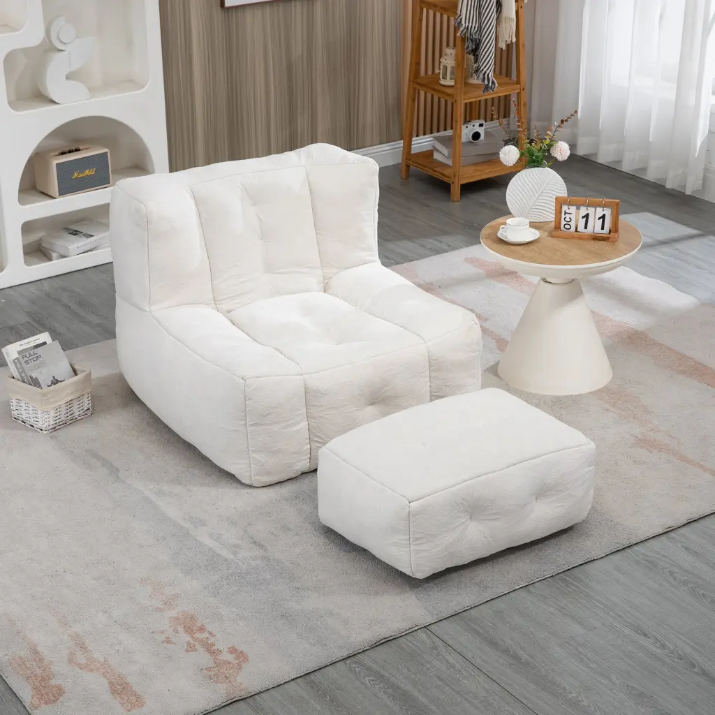 Fluffy Bean Bag Chair Cozy Bean Bag Adults And Children Soft Comfortable Seating meigaosofa