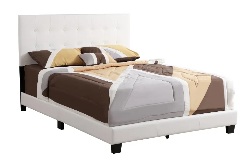 Caldwell G1305 Full Bed White Foam PU Finish glory furniture