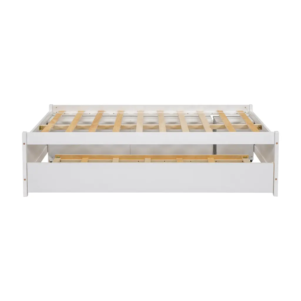 Multi-functional Full Bed Trundle Under Bed Storage and Nightstand inspirit