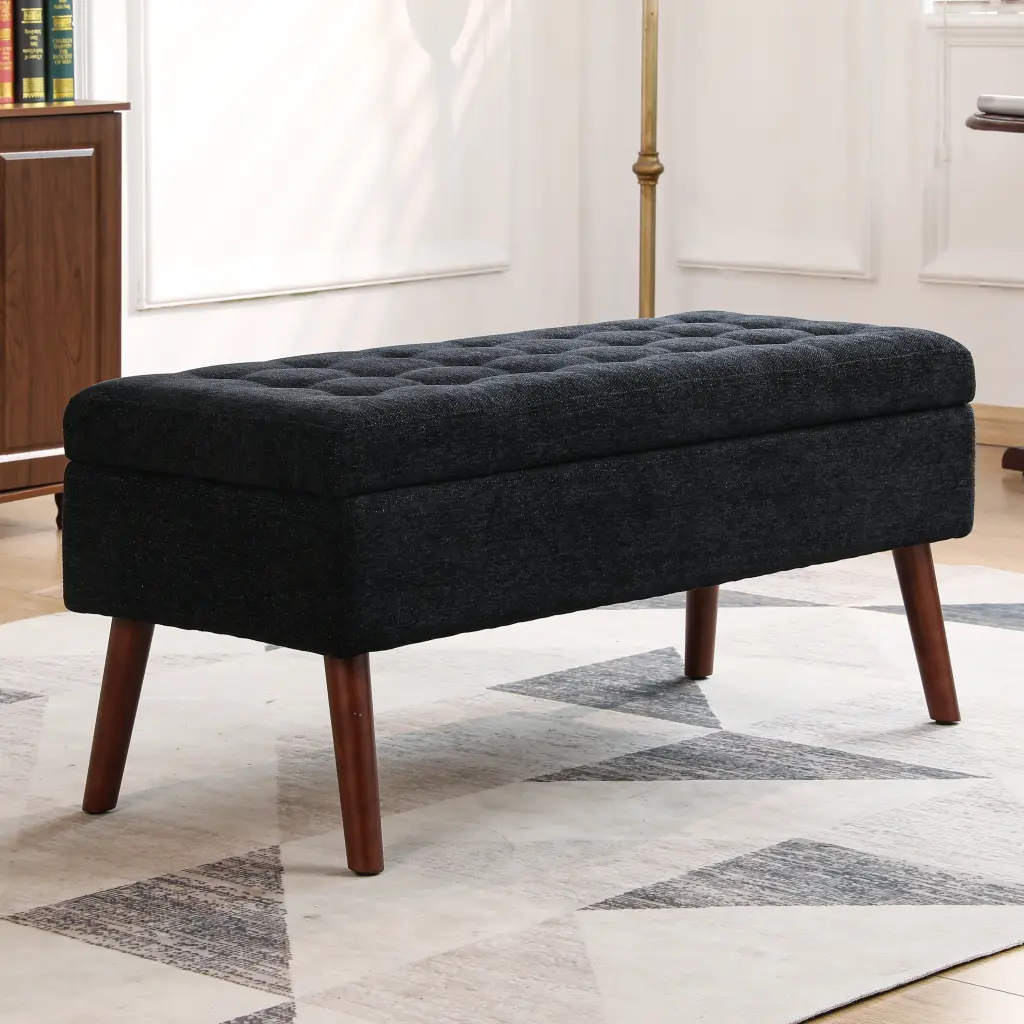 Storage Bench Bedroom Foot Bed or Entryway Hidden Compartment rnb