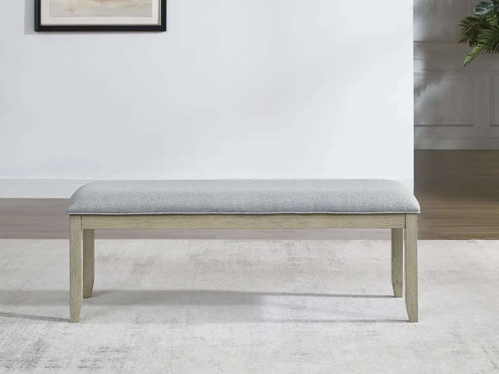 Maintenancena Upholstered Top Bench Brown Brown Wood Frame steve silver furniture