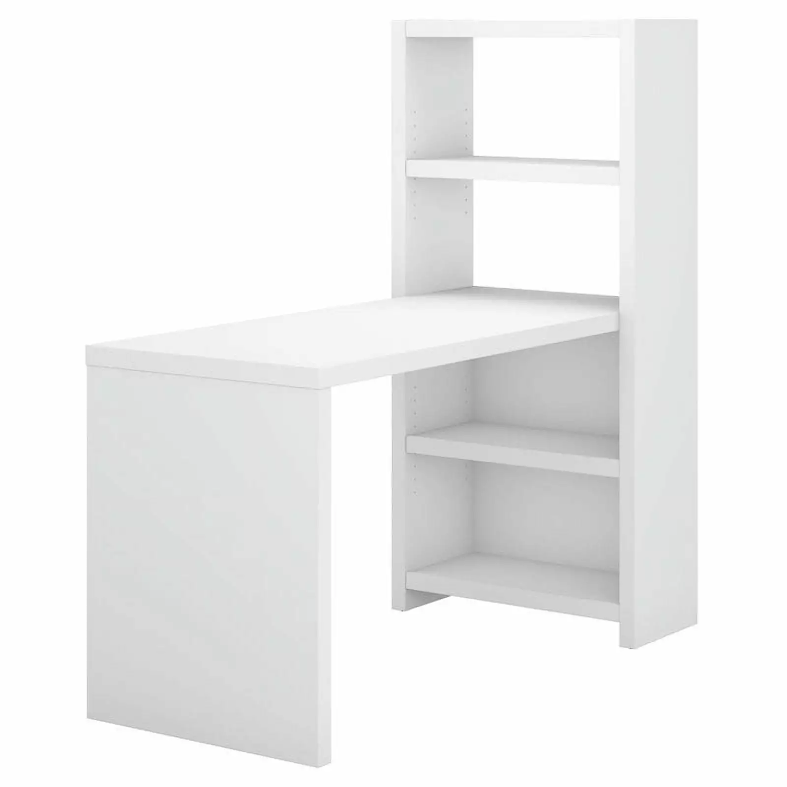 Scranton & Co 56 Engineered Wood Bookcase Desk 4 Shelves Pure White