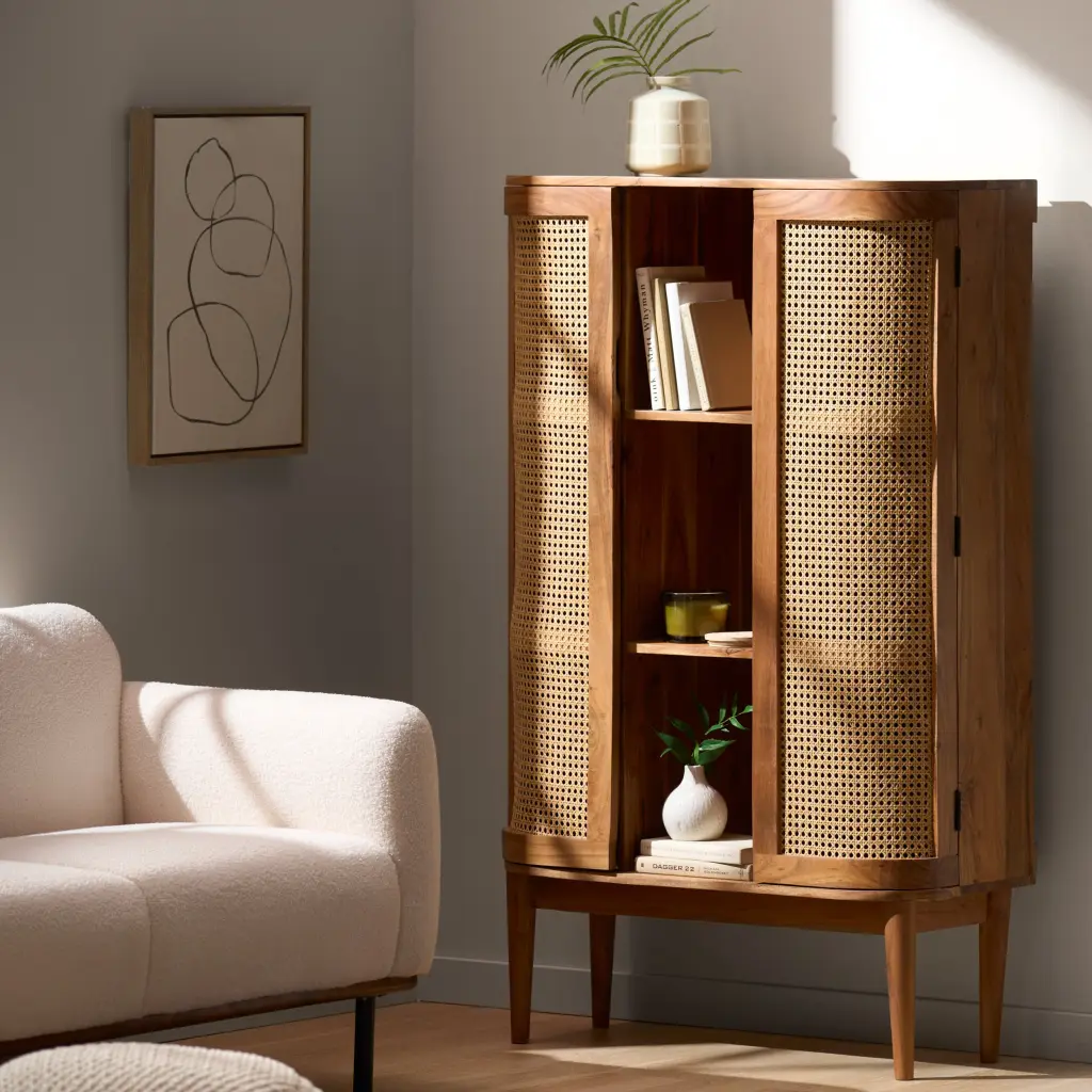 Bookcase Natural Wood, Versatile Storage Solution Home or Office nh-bo