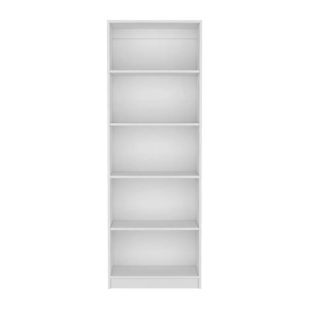 Bookcase 4 Shelves Benzoni Office White Particle Board treevol furniture