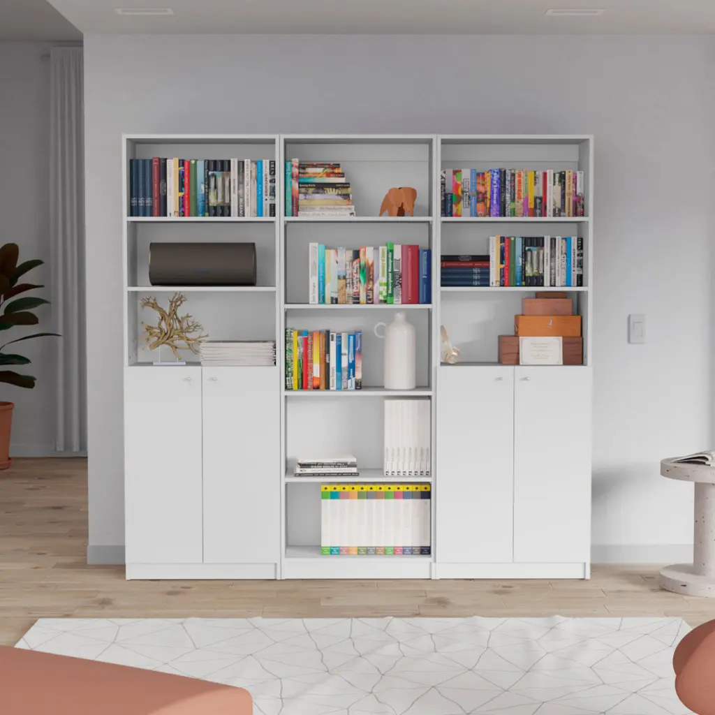 Arbor 3 Piece Bookcase Set 74 Inch Wide 11 Shelves tuhome